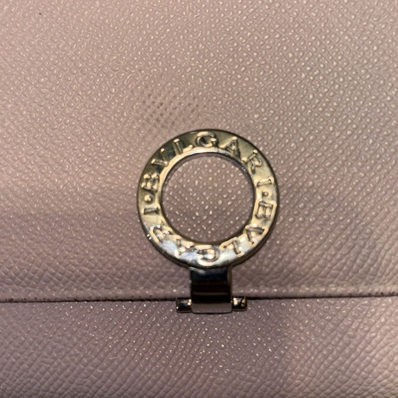 BVLGARI LOMG ITALIN BABY PINK PEBBLED CALF LEATHER WALLET - Picture 4 of 7